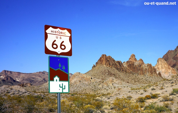 route 66 en Arizona entre needle et kingman (au niveau de oatman)