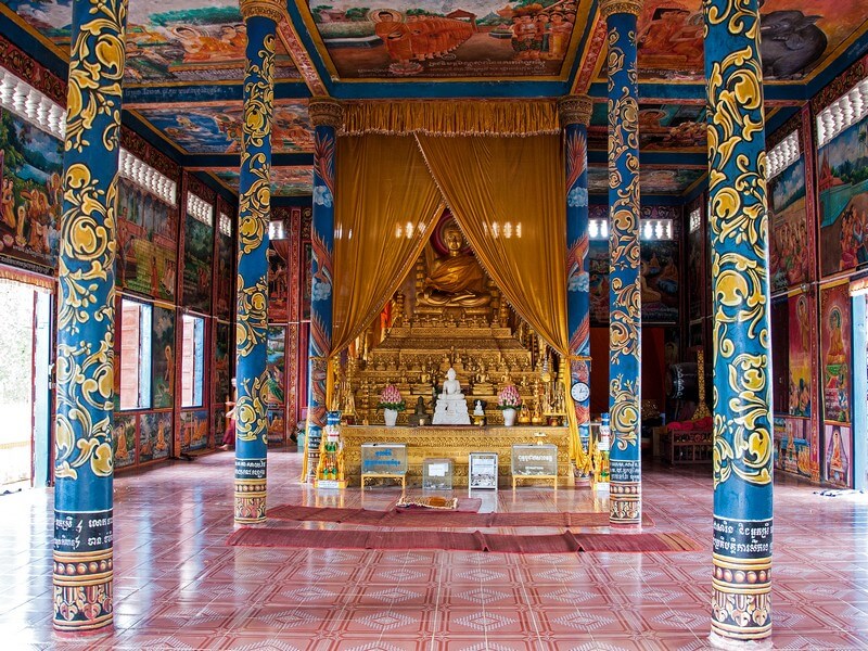 temple colorée cambodge vat krom