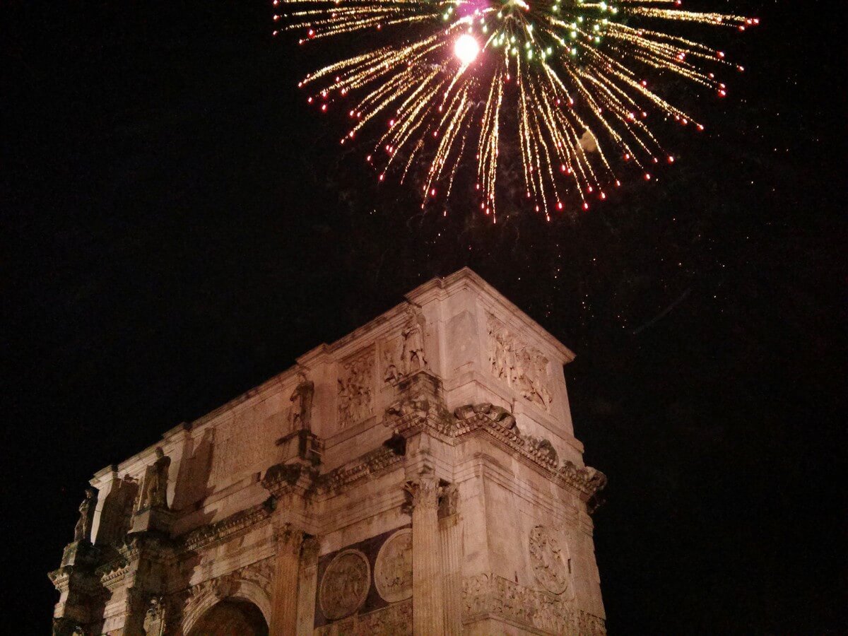 feu d'artifice rome