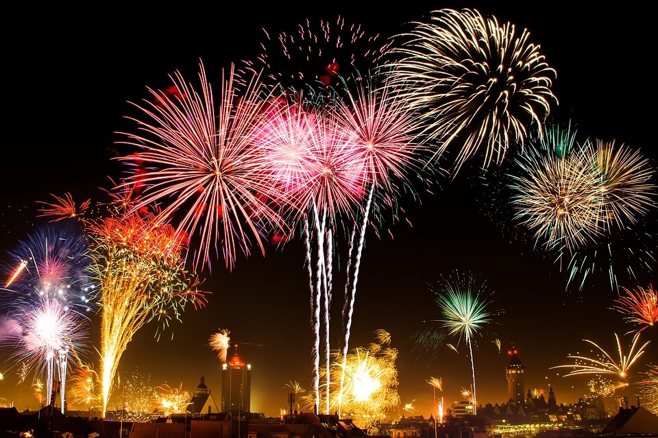 feu d'artifice en espagne