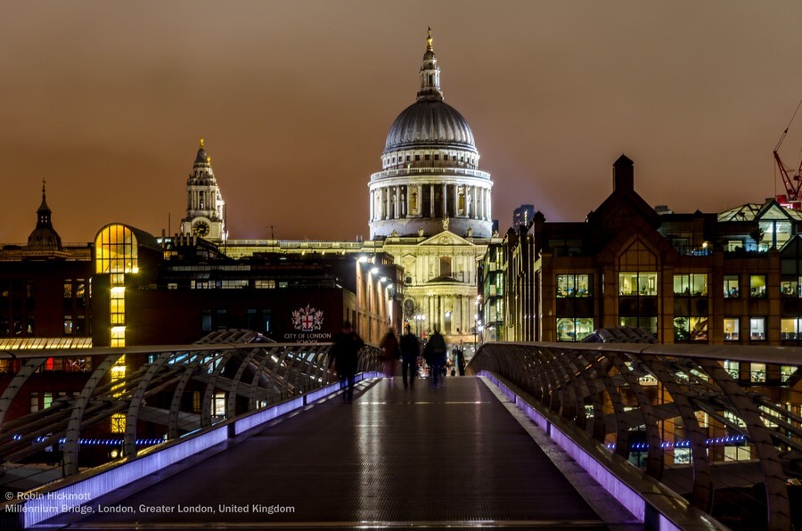 londres de nuit cathédrale st paul