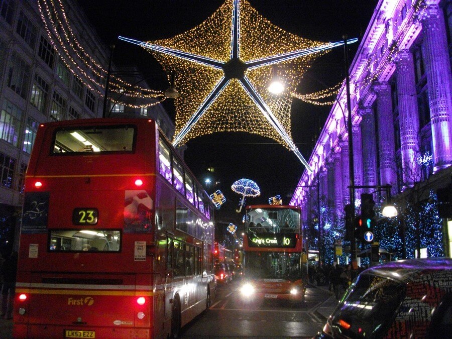 décorations de noel à londres