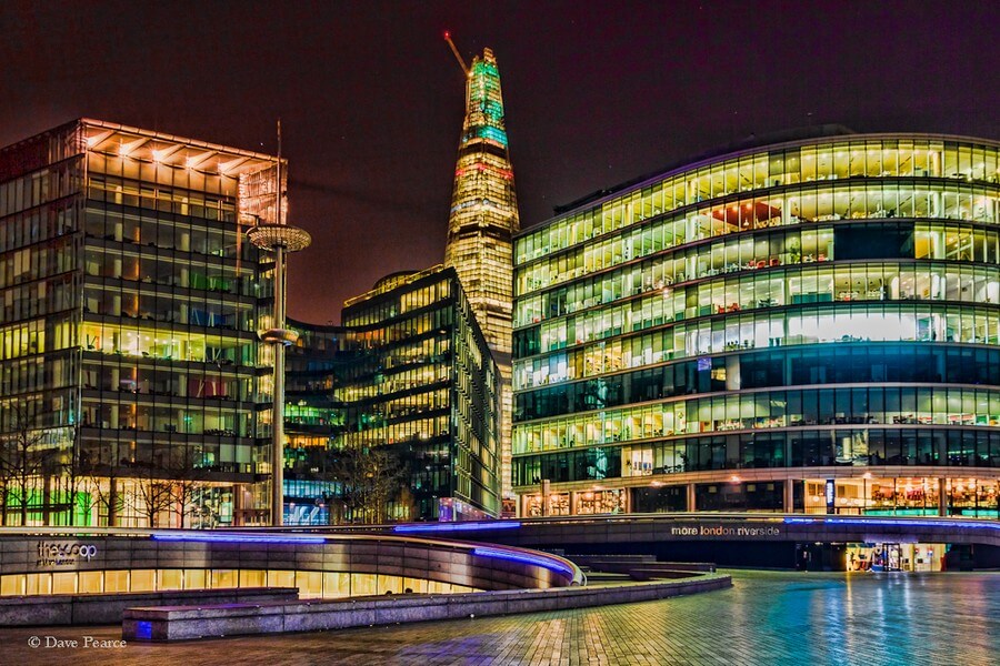 le centre de londres de nuit