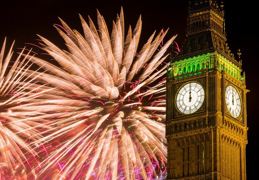 feu d'artifice à big ben