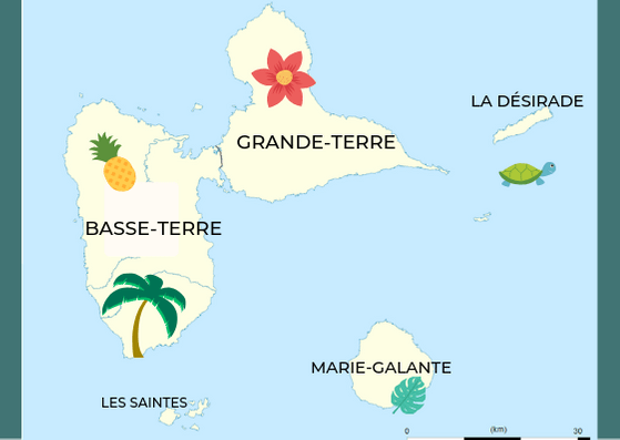 carte saison des pluies en guadeloupe