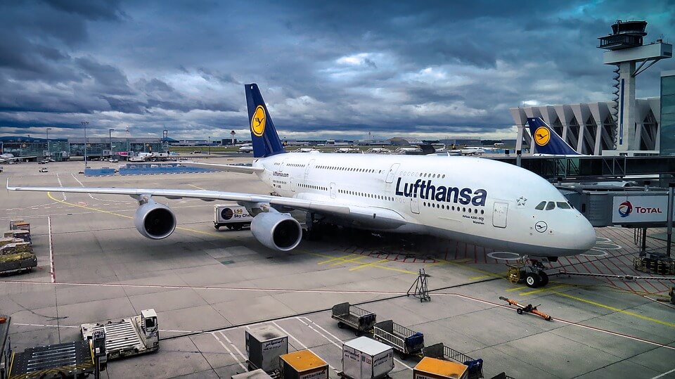 a380 lufthansa embarquement aeroport