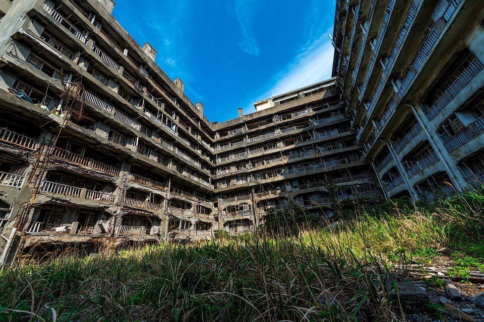 ile d'hashima batiment île abandonnée au japon