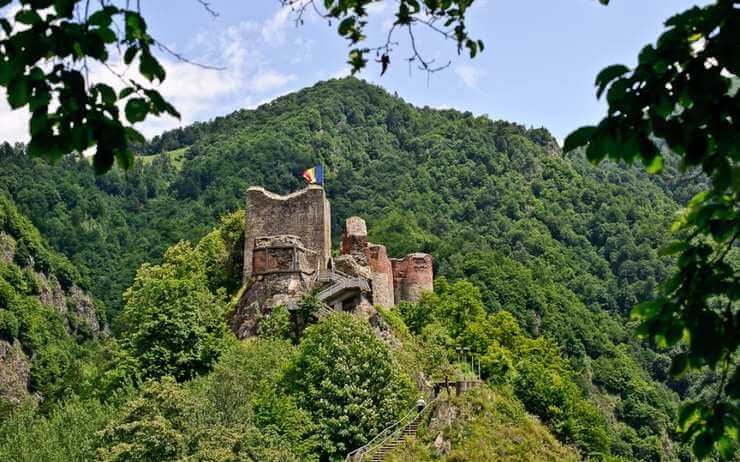 point de vue citadelle poenari vrai château de Dracula