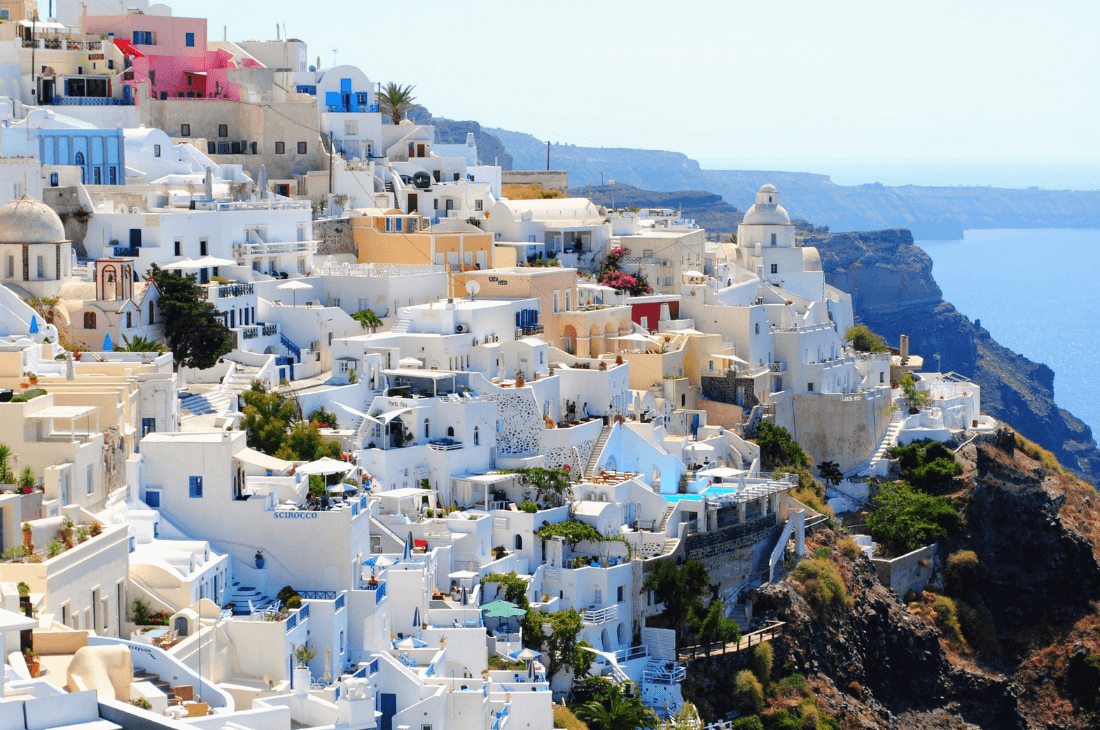 oia point de vue corfou ou santorin