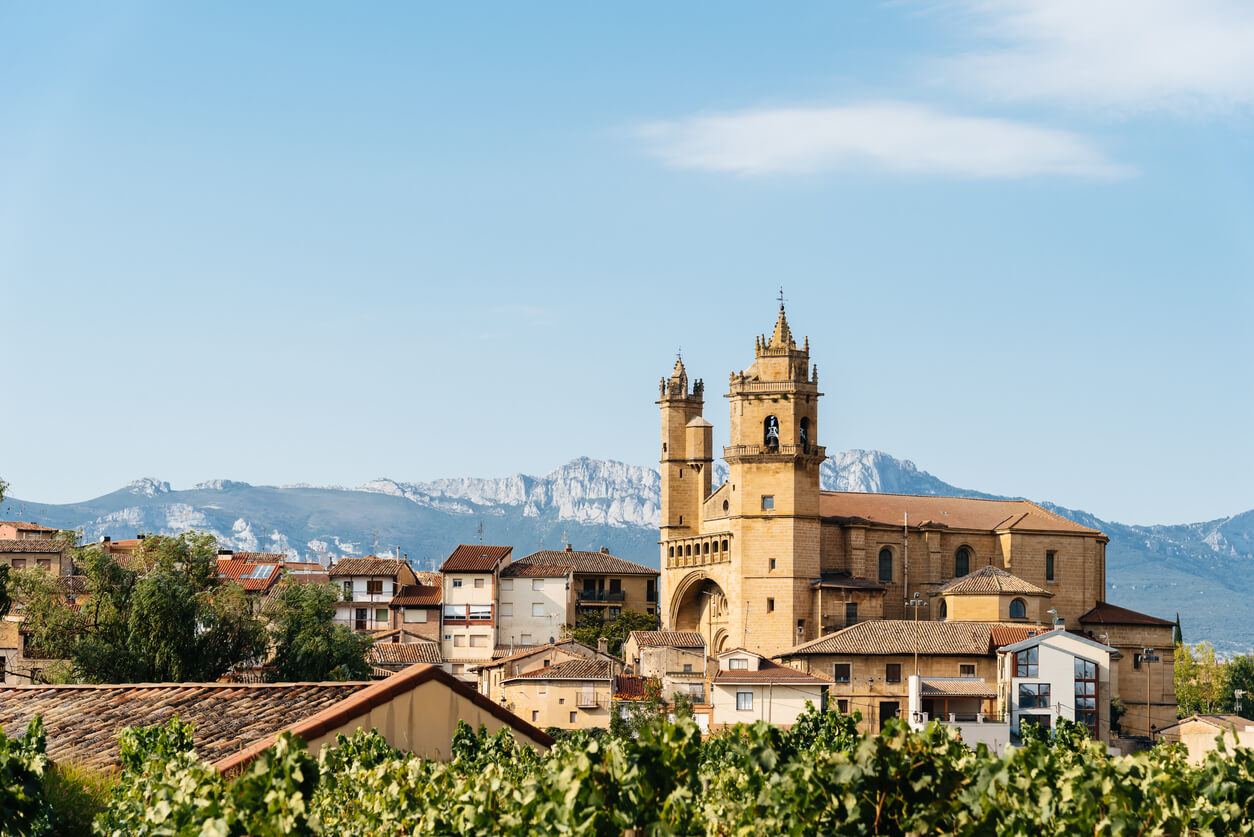 Vue de la ville d’Elciego à Alava