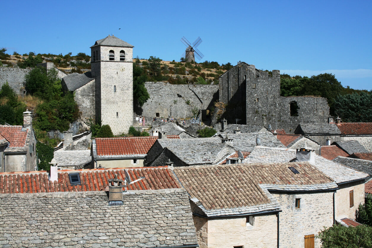 Vue panoramique de La Couvertoirade, Aveyron