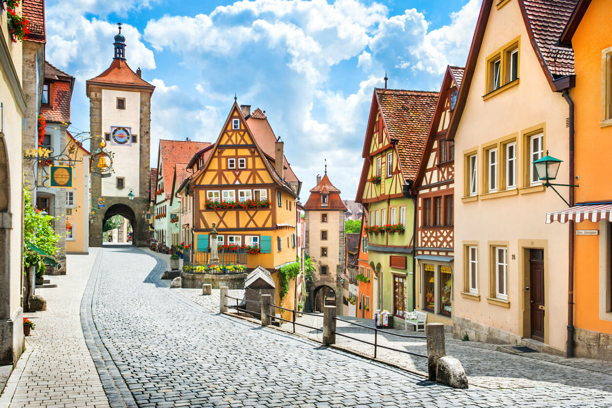 Ville historique de Rothenburg ob der Tauber, Franconia, Bavière, Allemagne