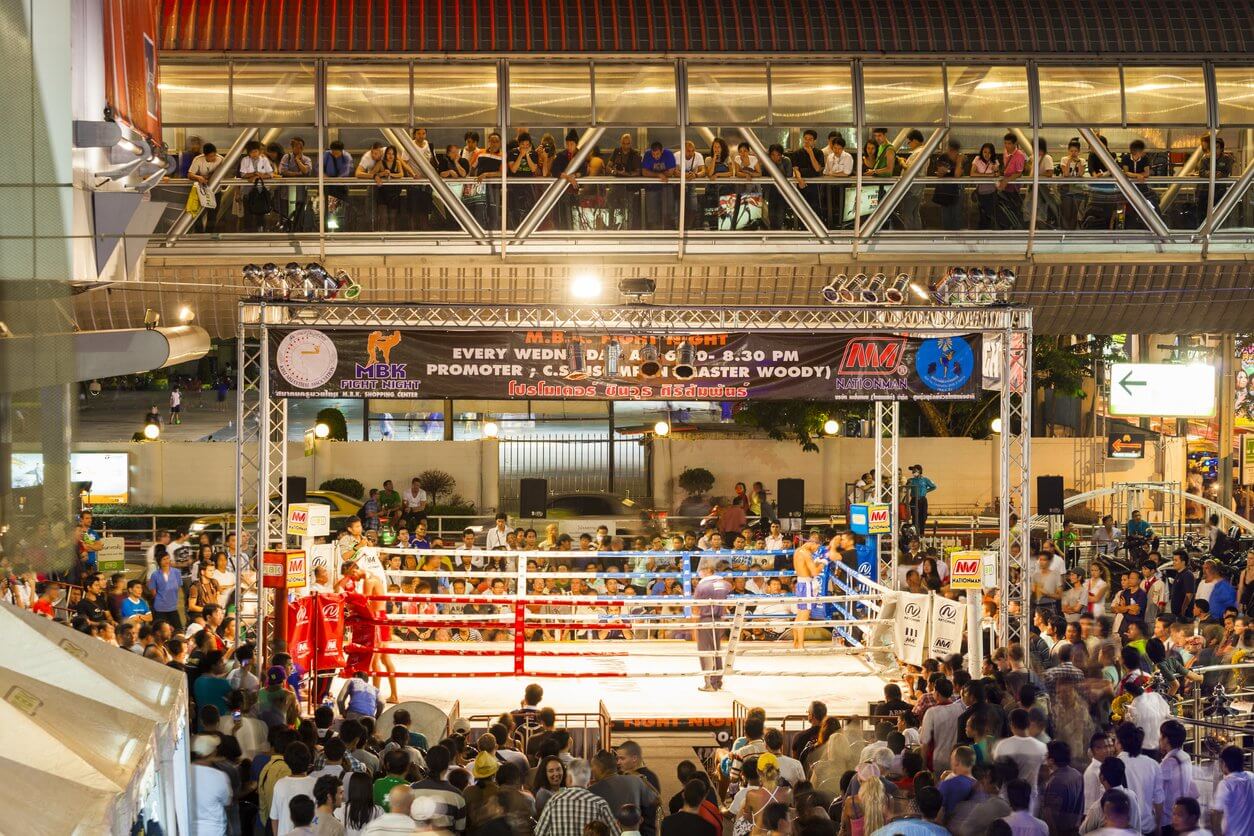 Muay Thai boxe, MBK, Bangkok, Thaïlande