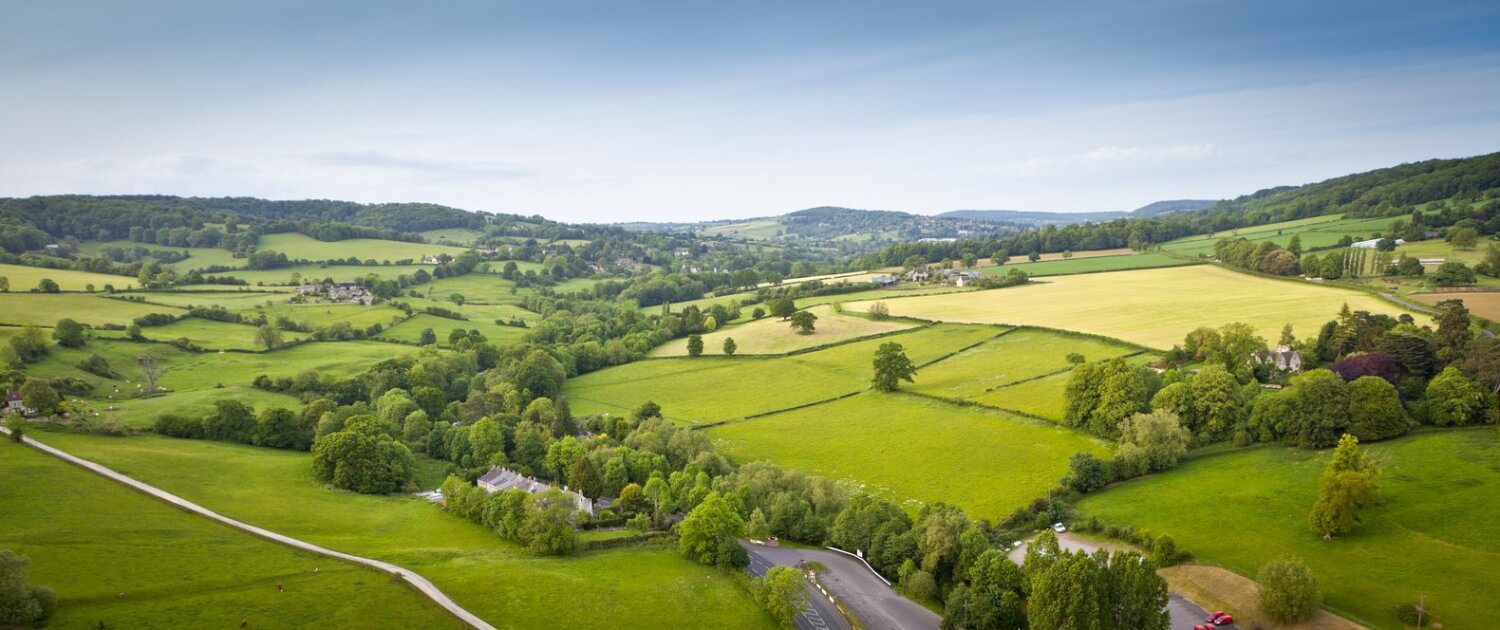 vue aerienne cotswolds royaume uni