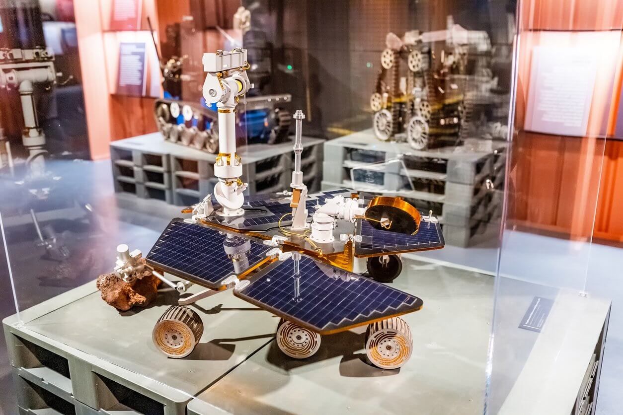 robot mars rover dans le departement spatial du musee cosmocaixa
