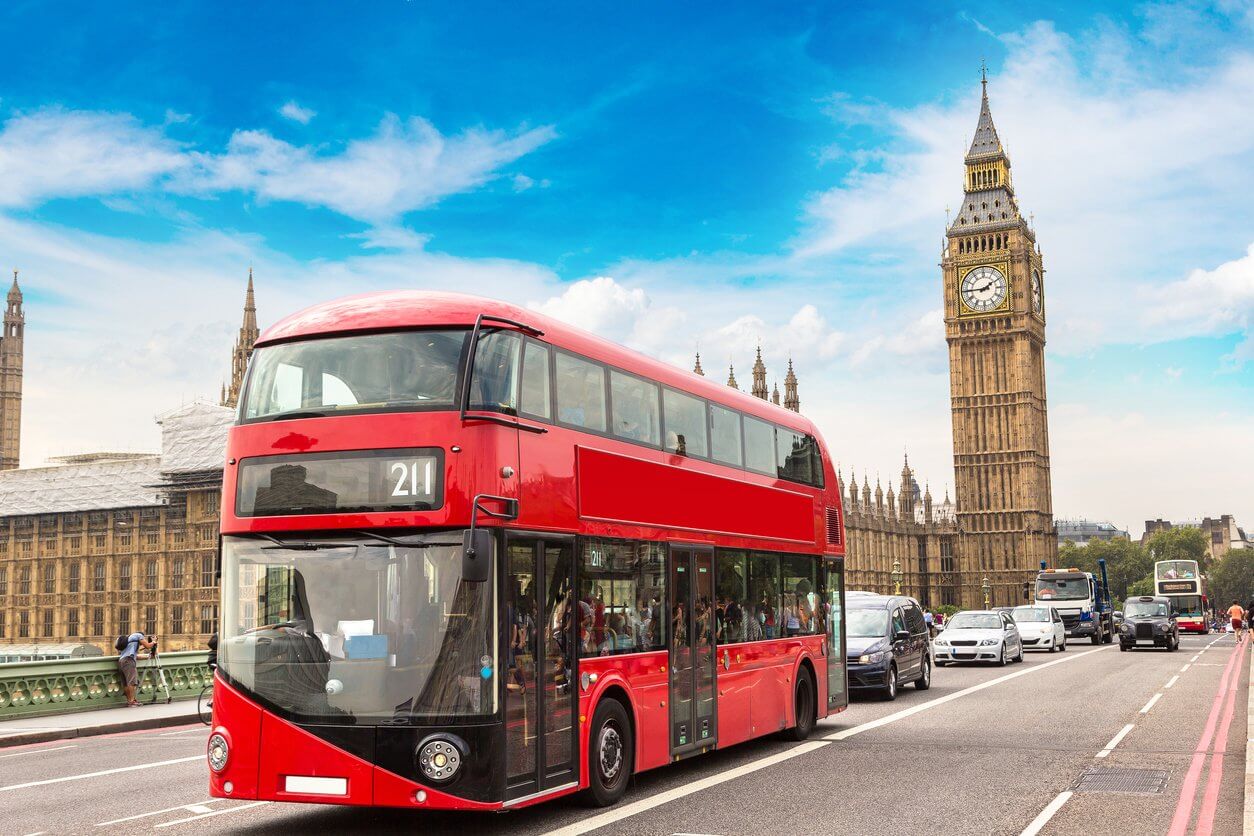 big ben westminster bridge bus rouge a londres