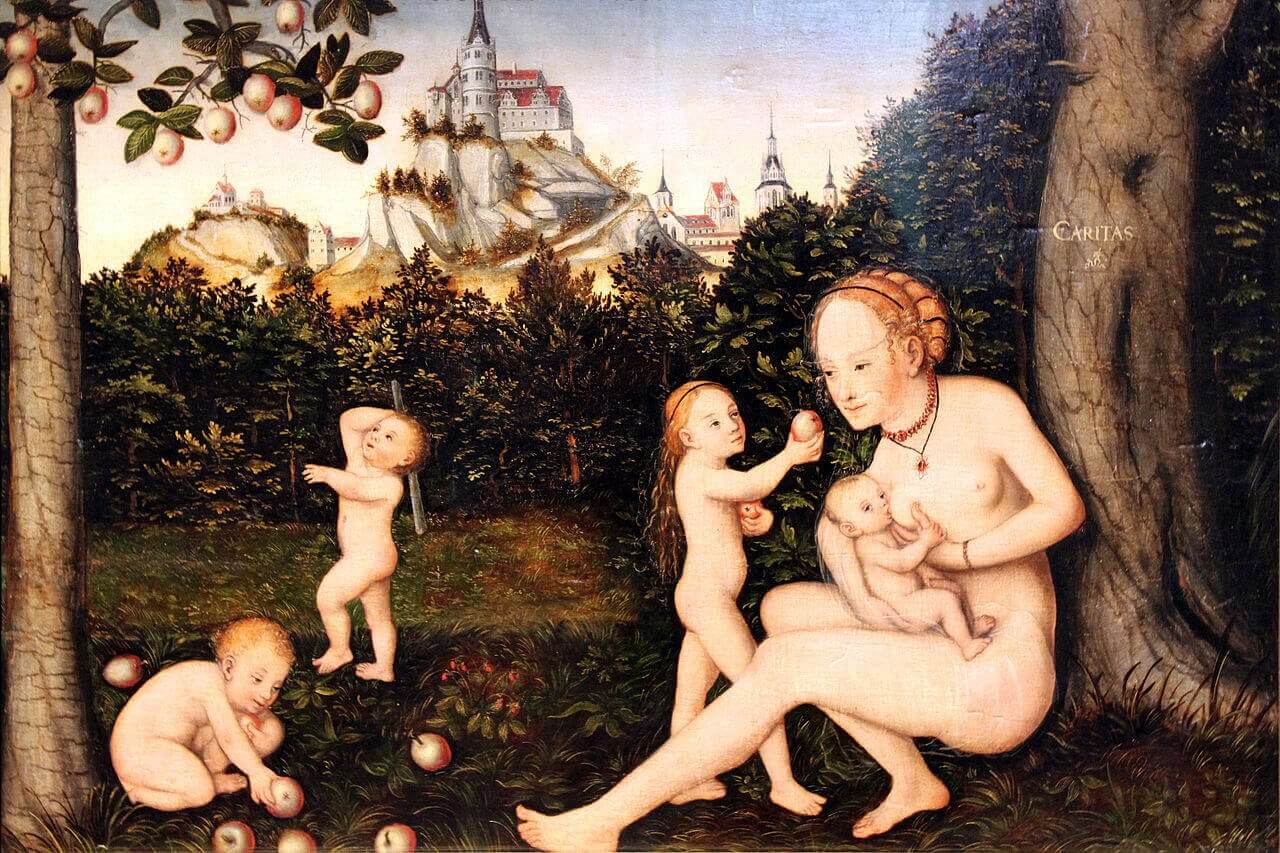 cranach d.j. caritas hamburger kunsthalle 1537 anagoria 1