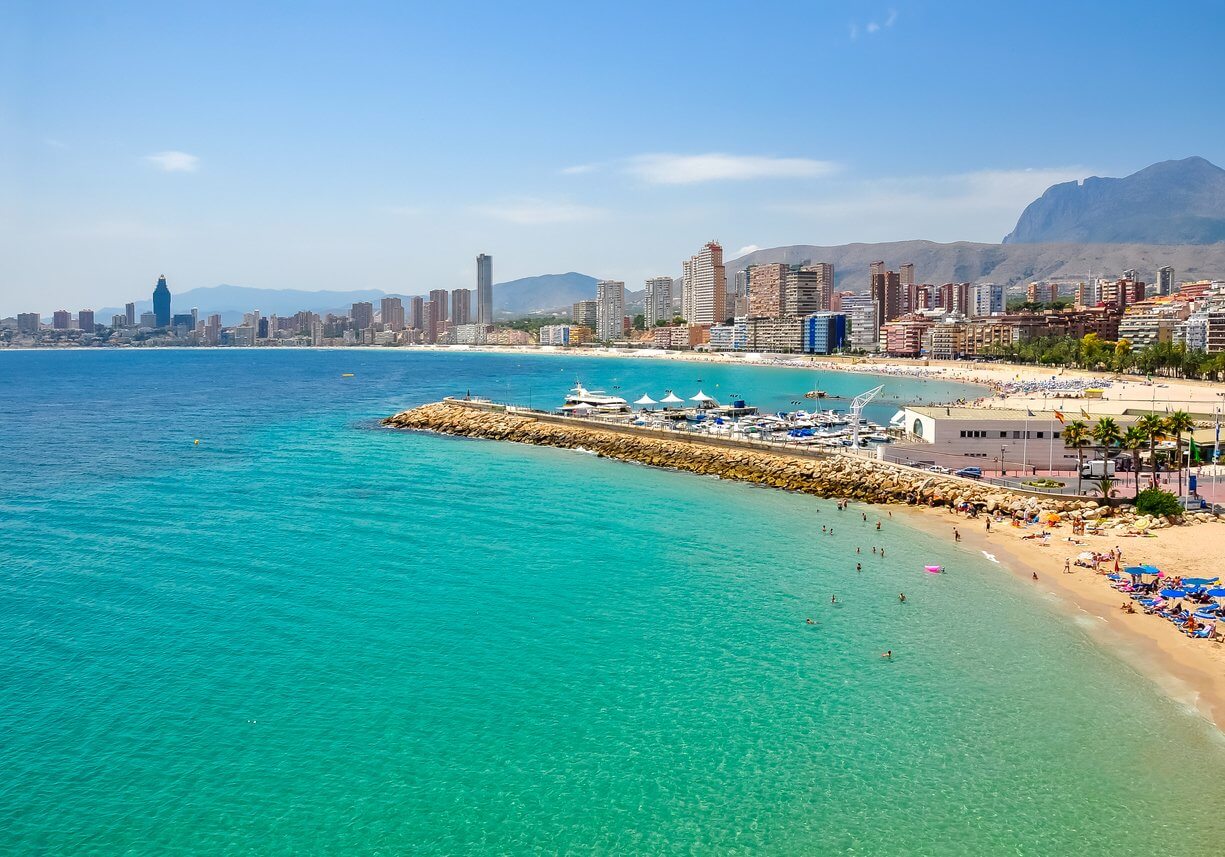 littoral de benidorm espagne