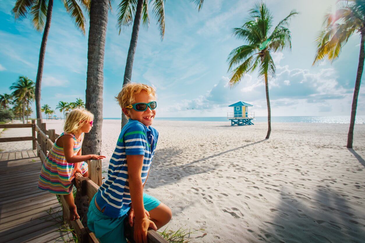 plage miami enfants