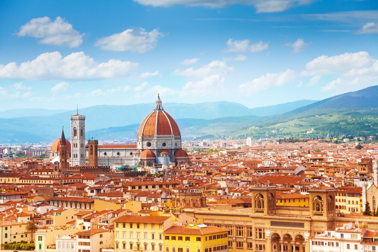 vue panoramique de florence et saint mary