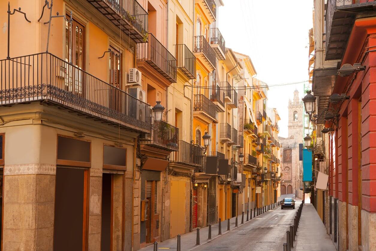 valencia bolseria street dans le barrio del carmen