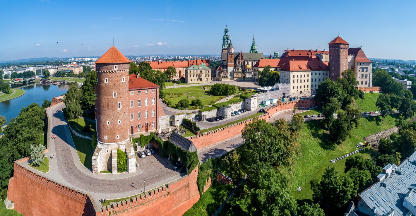 Wawel cathedral and castle in Krakow, Poland