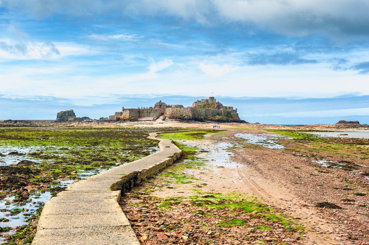 Footpath leading to Elizabeth Castle Jersey