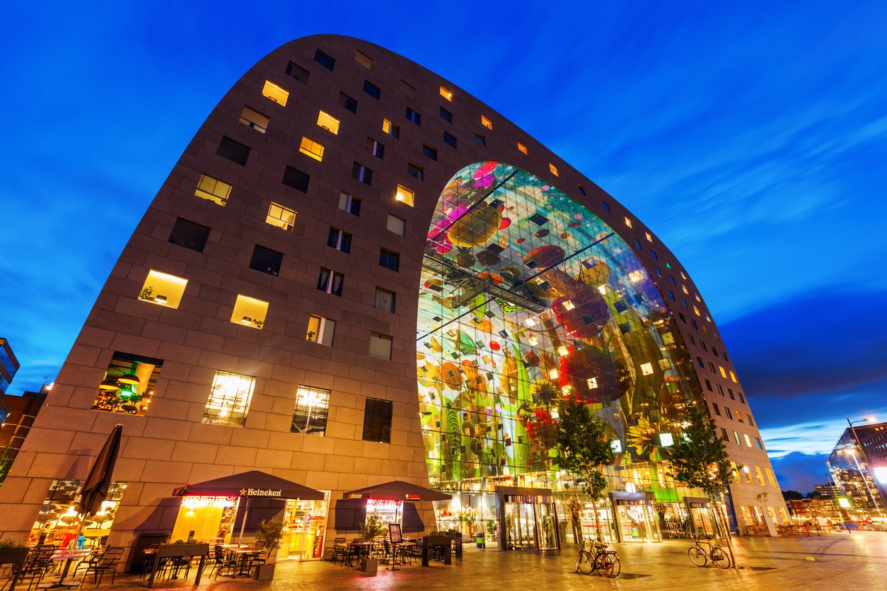 modern market hall in Rotterdam, Netherlands