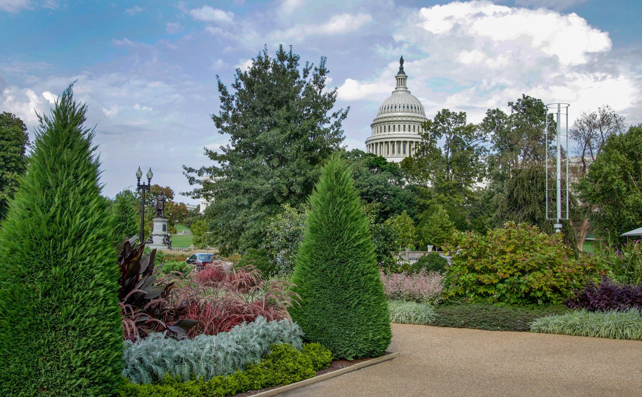 U.S. Botanical Garden View of the U.S. Capitol in Washington, DC