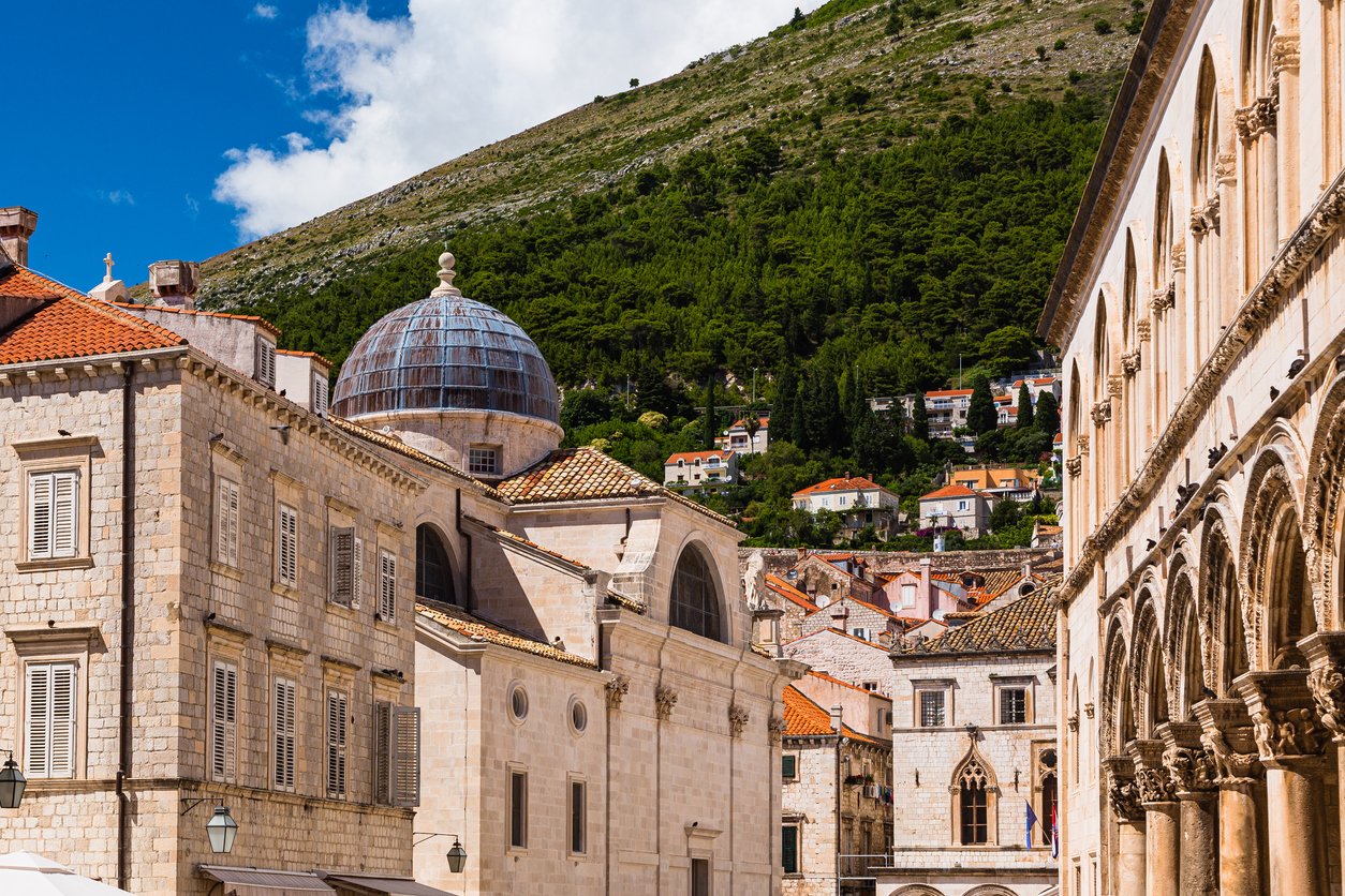 Rector's Palace and St Blaise's Church in the old town of Dubrovnik, Croatia