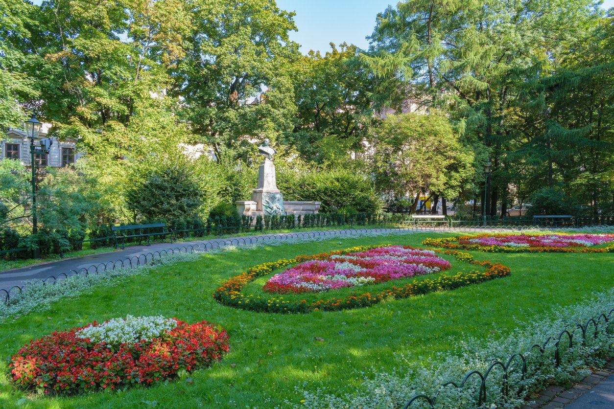 Planty park around Old town, Krakow, Poland