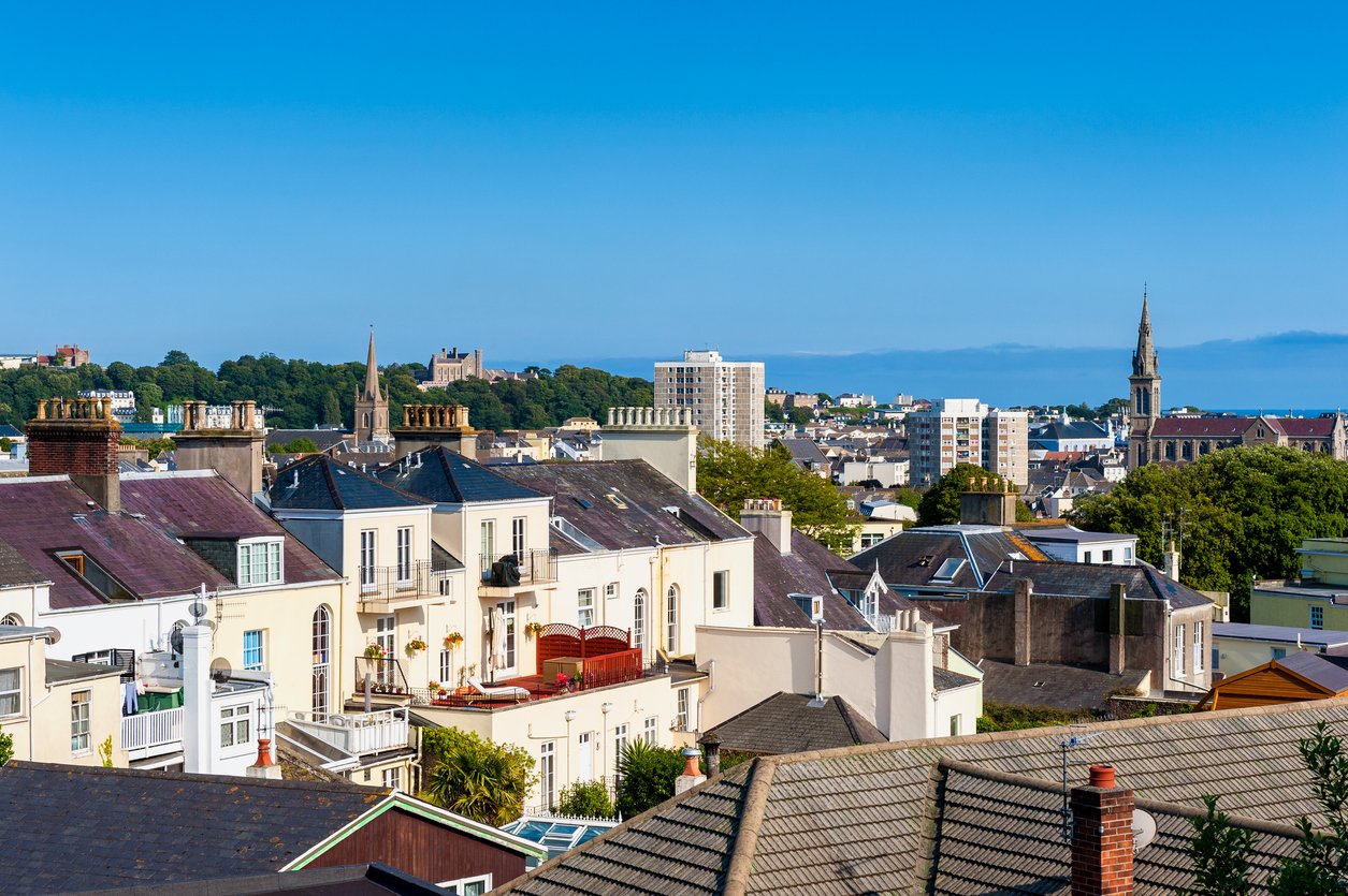 Skyline of Saint Helier Jersey