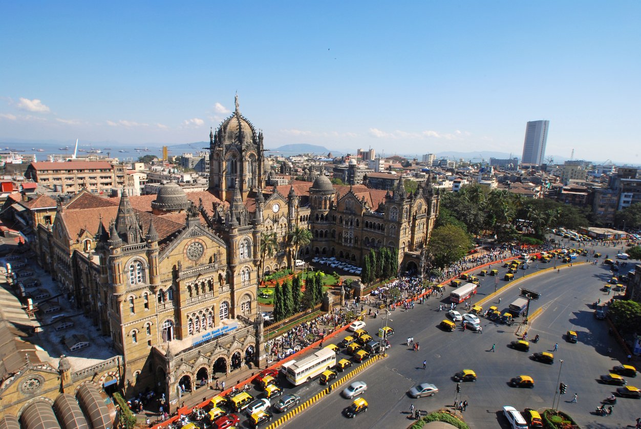 Bird's eyeview of Chatrapati Shivaji Terminus, Mumbai
