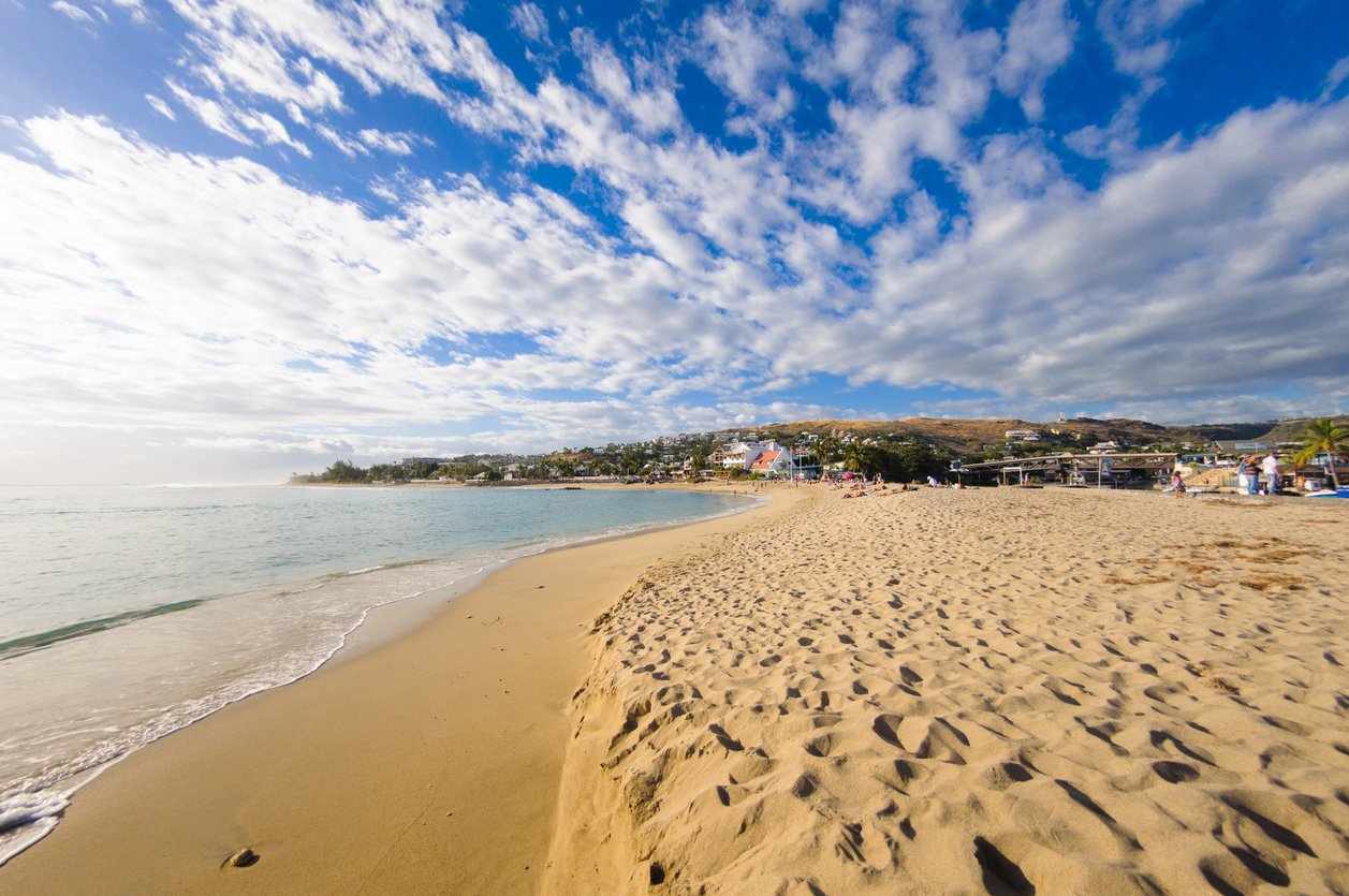 Beach of Saint Gilles at Reunion Island