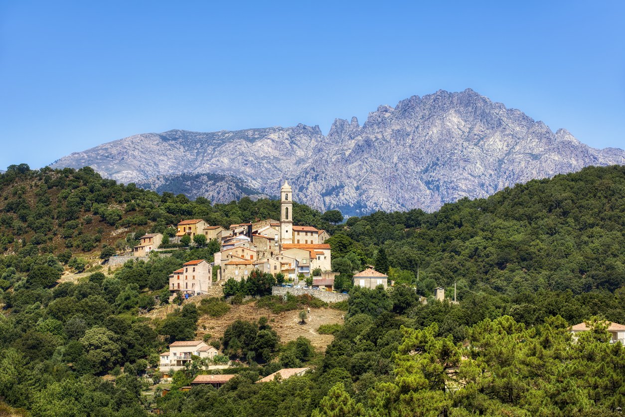 The Beautiful Village of Soveria on Corsica, France