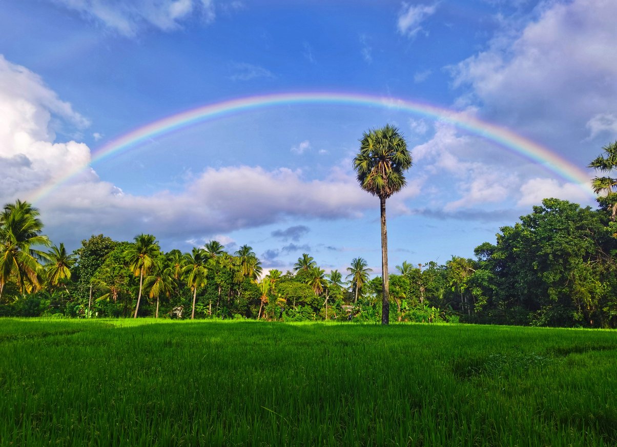 double arc-en-ciel au Sri Lanka