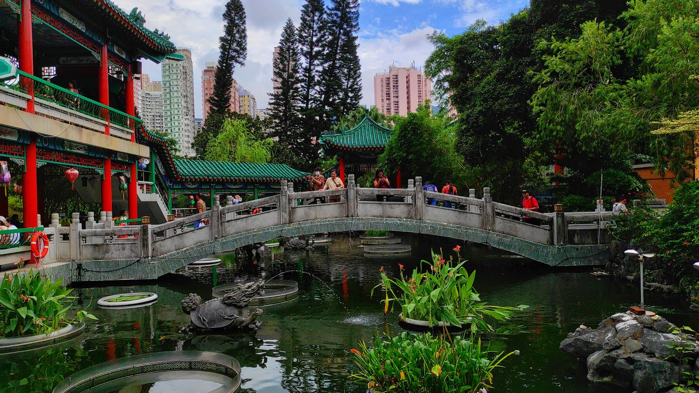 Jardin Good Wish au temple Sik sik Yuen Wong Tai Sin, Hong Kong