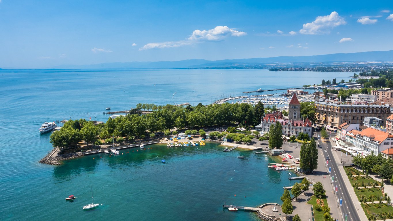 lac Léman, Lausanne, en Suisse