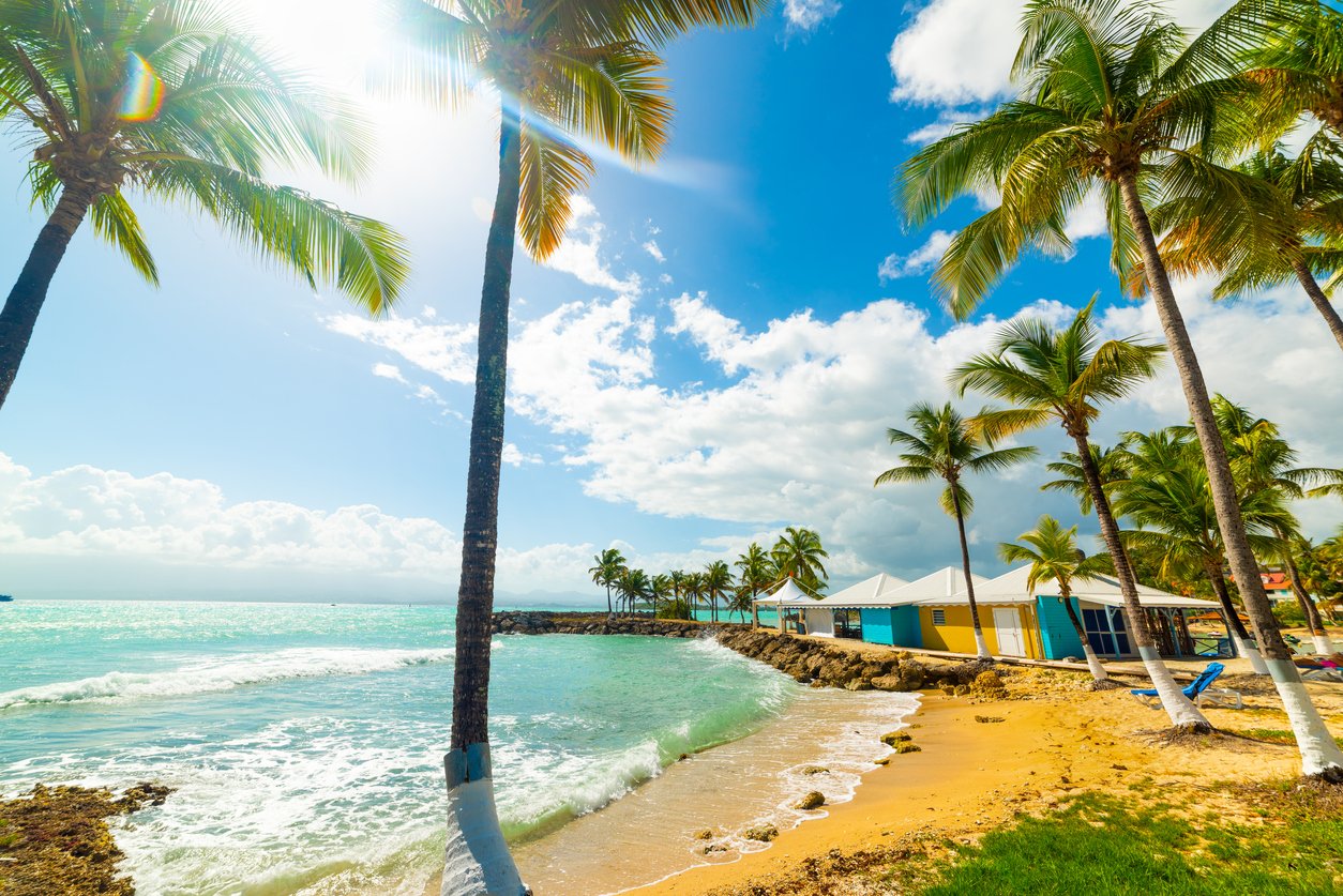 plage de Bas du Fort en Guadeloupe