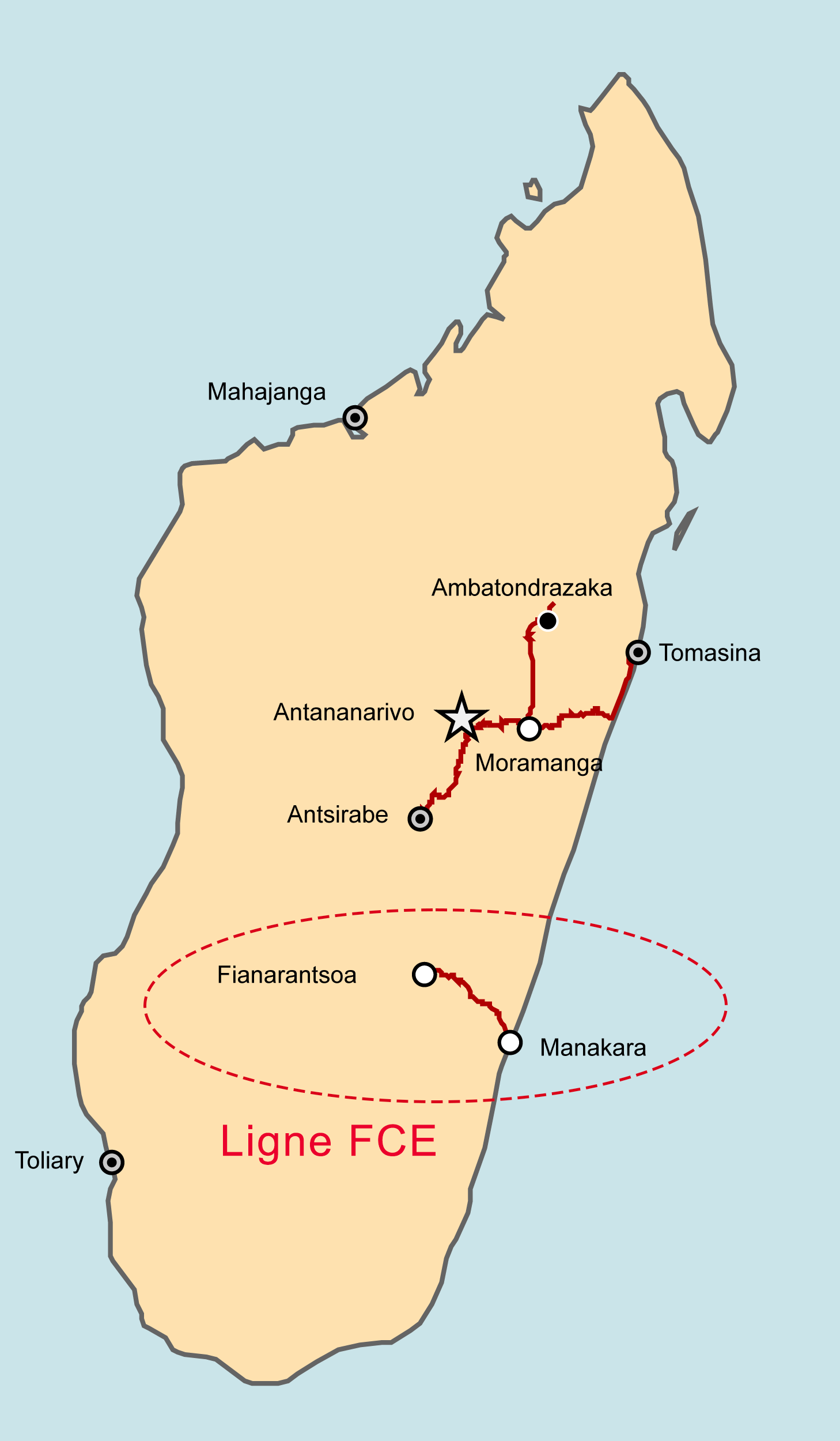 Train Madagascar carte