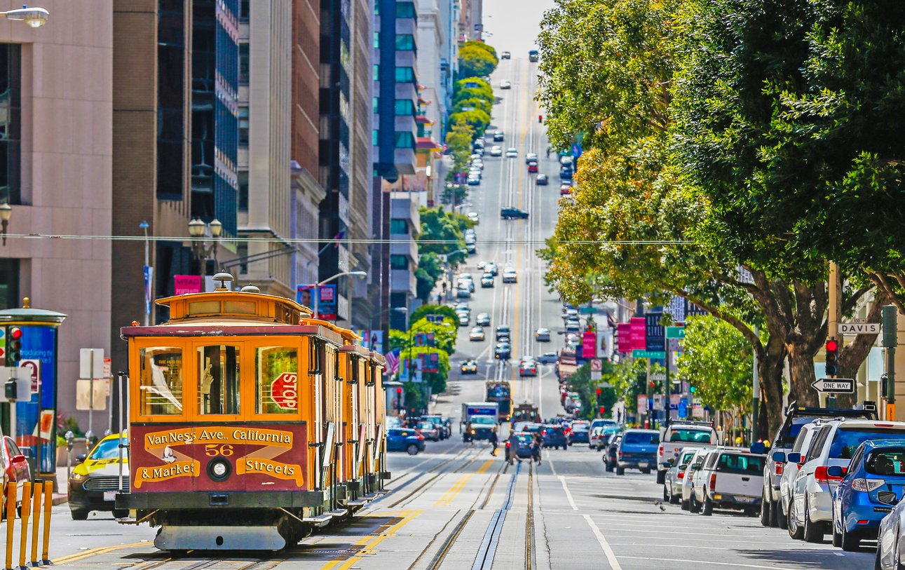 tramway sur la ville de San francisco