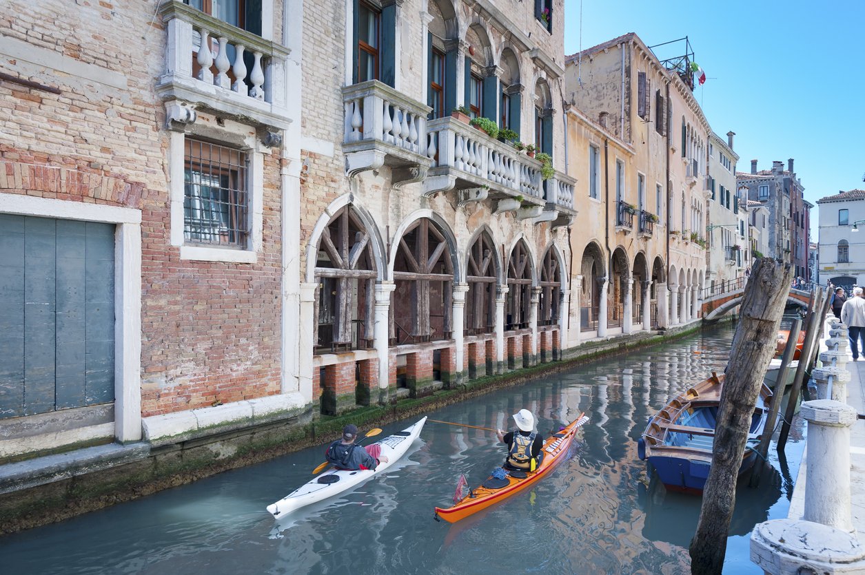 kayak dans les canaux