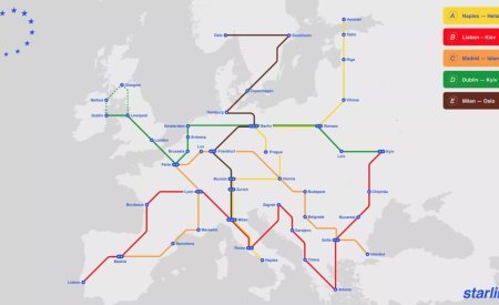 carte metro europeen starline un metro europeen pour relier 39 villes dici 2040
