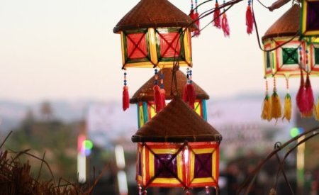 a group of colorful buildings