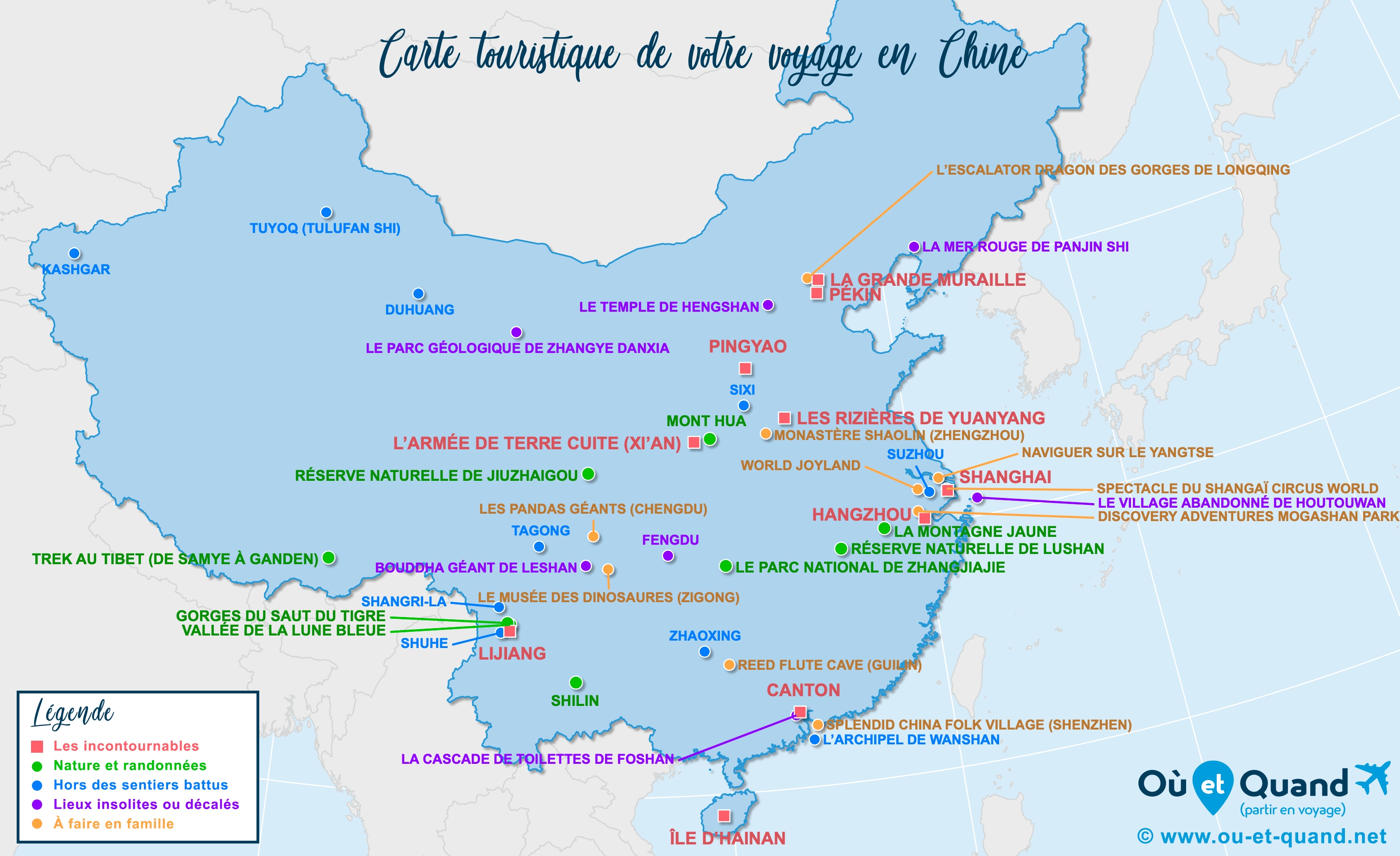 Carte Chine : tous les lieux à visiter lors de votre voyage