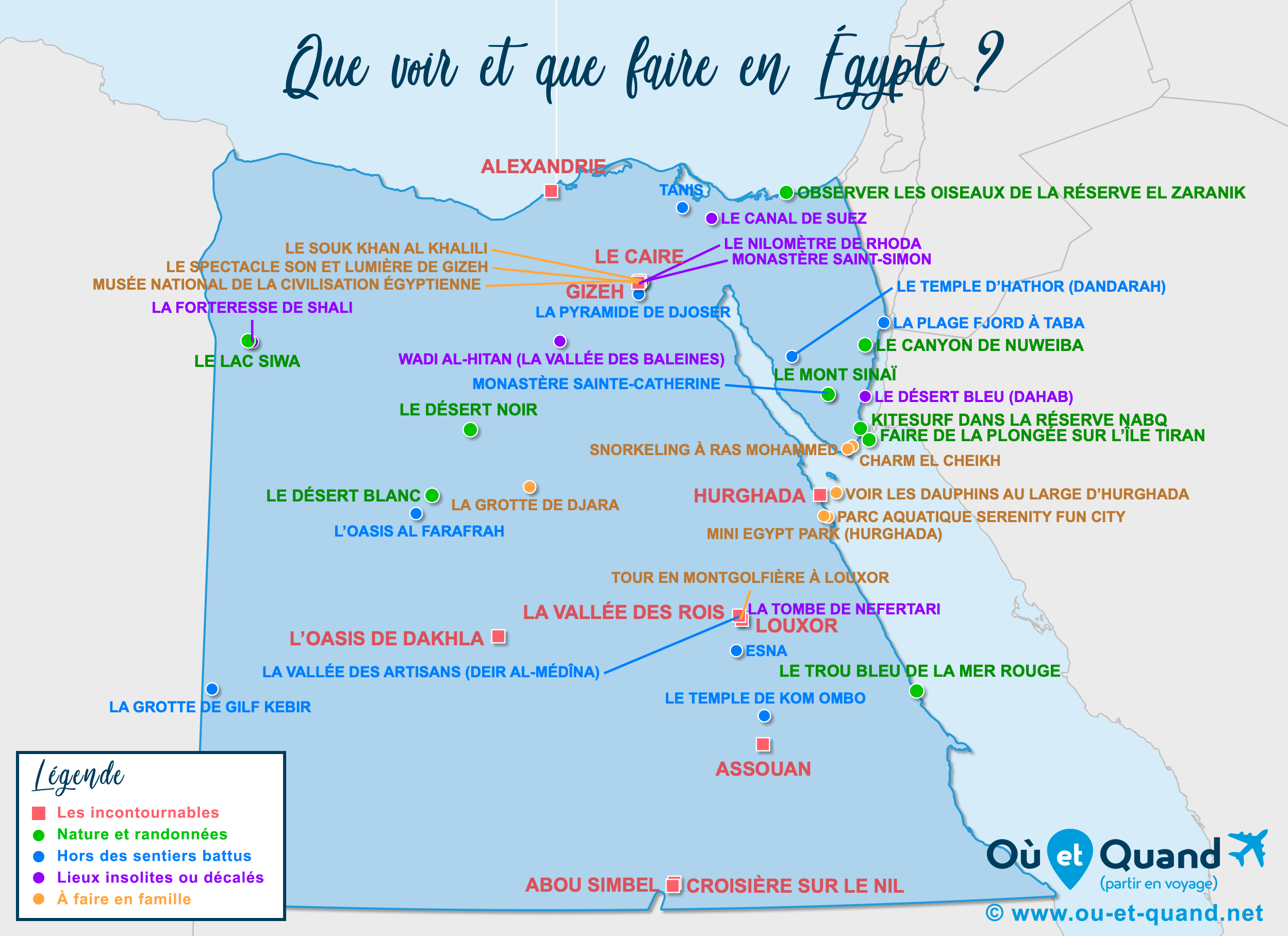 Carte Touristique Egypte 