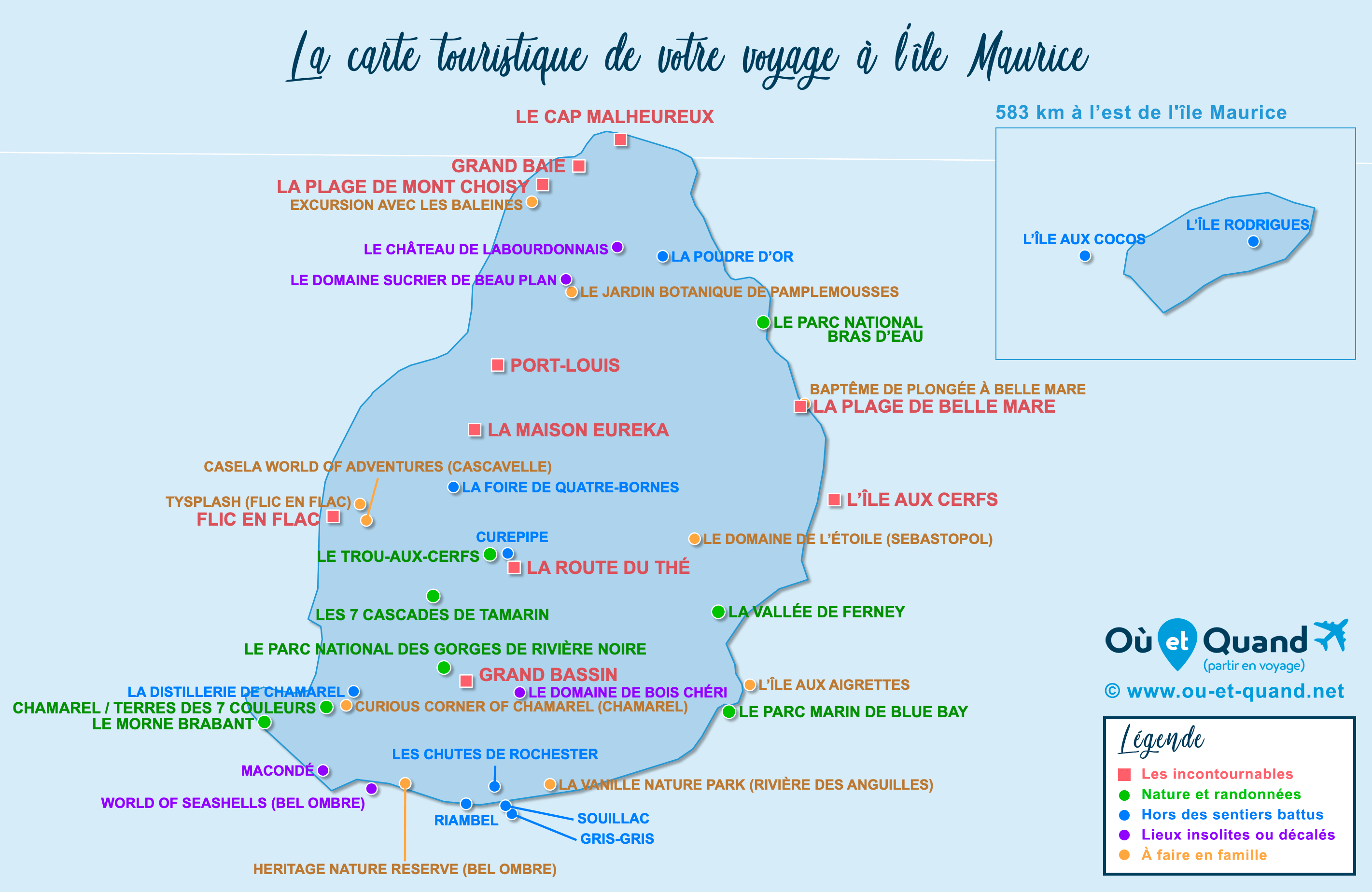 Carte île Maurice : tous les lieux à visiter lors de votre voyage