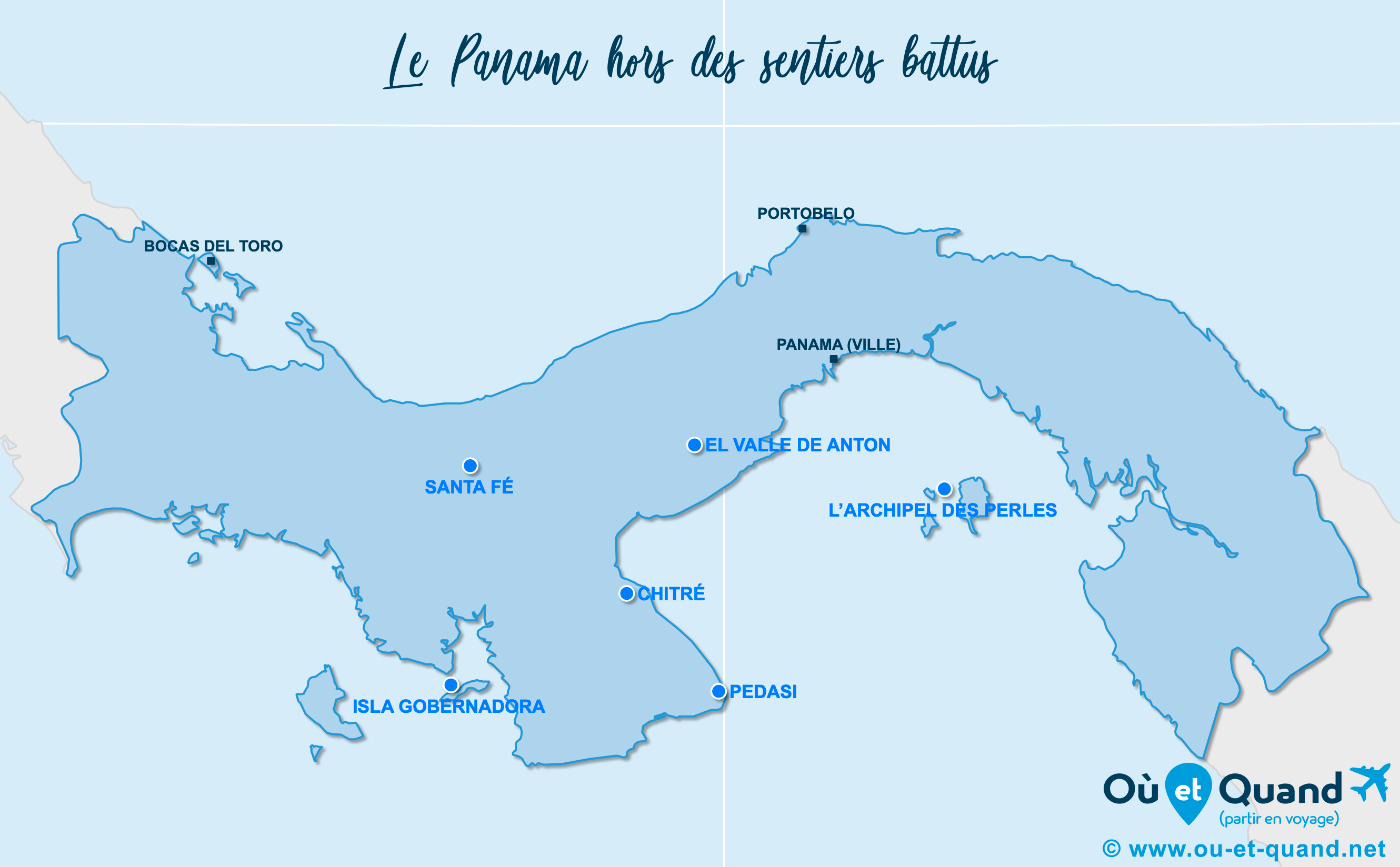 La carte du Panama hors des sentiers battus