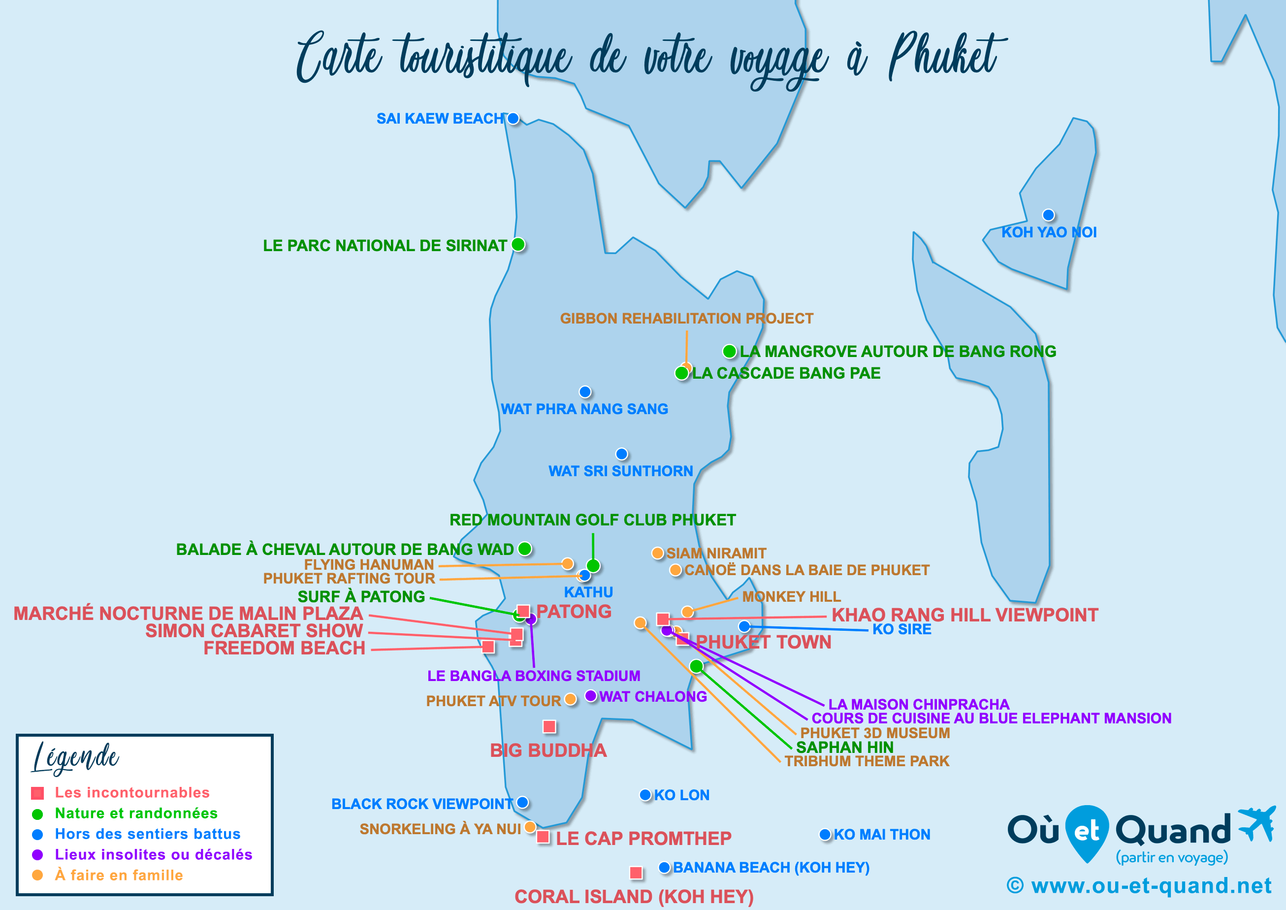 Carte Phuket : tous les lieux à visiter lors de votre voyage