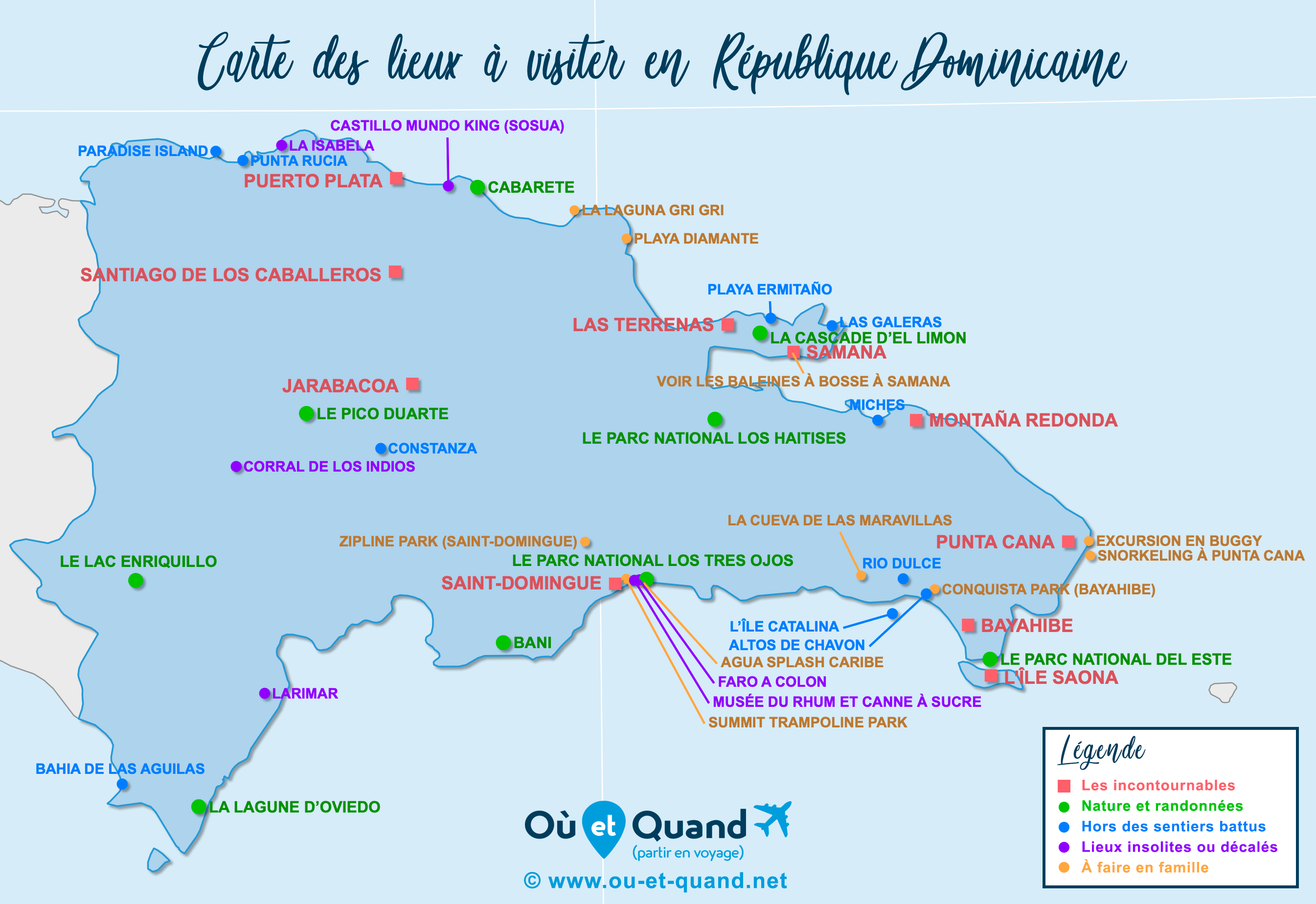 Carte République Dominicaine : tous les lieux à visiter lors de votre voyage